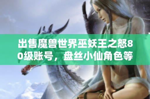 出售魔兽世界巫妖王之怒80级账号，盘丝小仙角色等你来拿
