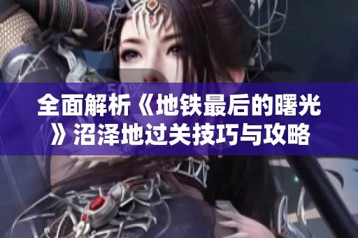 全面解析《地铁最后的曙光》沼泽地过关技巧与攻略