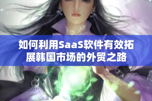 如何利用SaaS软件有效拓展韩国市场的外贸之路