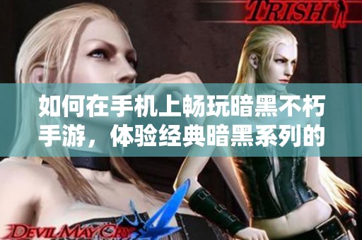如何在手机上畅玩暗黑不朽手游，体验经典暗黑系列的魅力