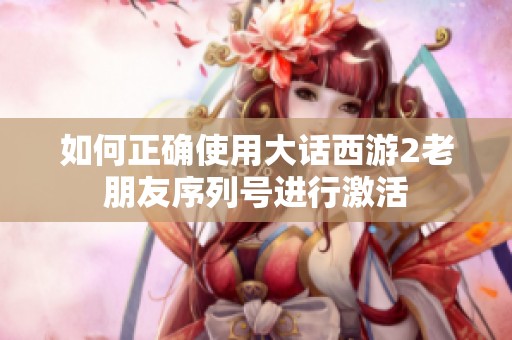 如何正确使用大话西游2老朋友序列号进行激活