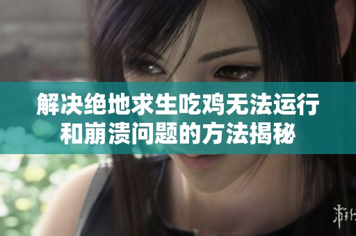 解决绝地求生吃鸡无法运行和崩溃问题的方法揭秘