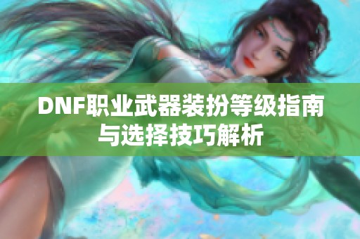 DNF职业武器装扮等级指南与选择技巧解析