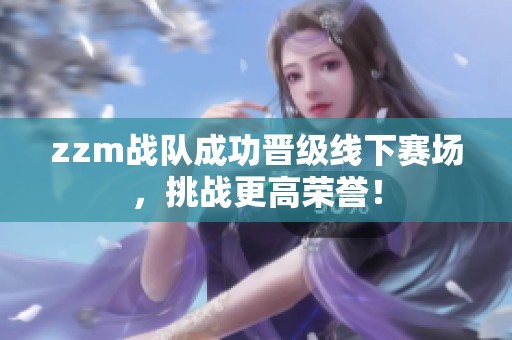 zzm战队成功晋级线下赛场，挑战更高荣誉！