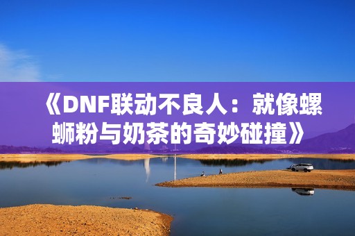 《DNF联动不良人：就像螺蛳粉与奶茶的奇妙碰撞》