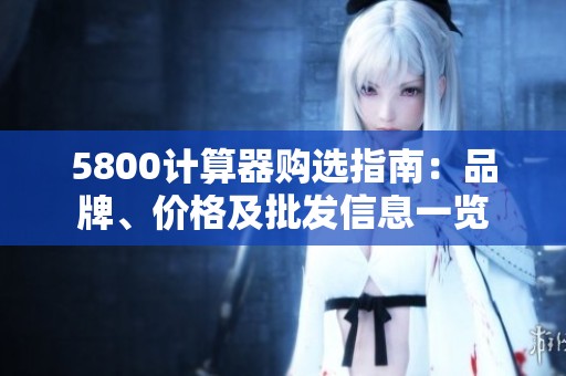 5800计算器购选指南：品牌、价格及批发信息一览