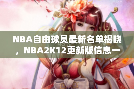NBA自由球员最新名单揭晓，NBA2K12更新版信息一览